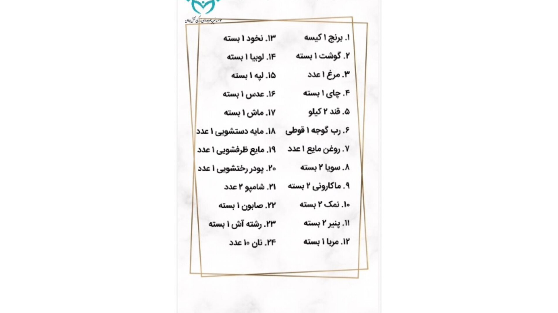 توزیع سبد کالای حمایتی مهرماه ۱۴۰۲ مددجویان تحت پوشش خیریه مهرورزان زندگی